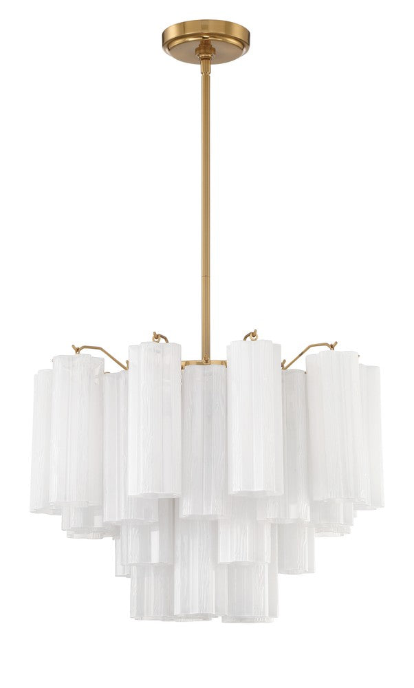 Crystorama ADDIS ADD-306-AG-WH Chandelier Modern - Aged Brass