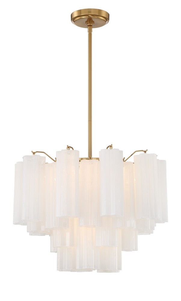 Crystorama ADDIS ADD-306-AG-WH Chandelier Modern - Aged Brass