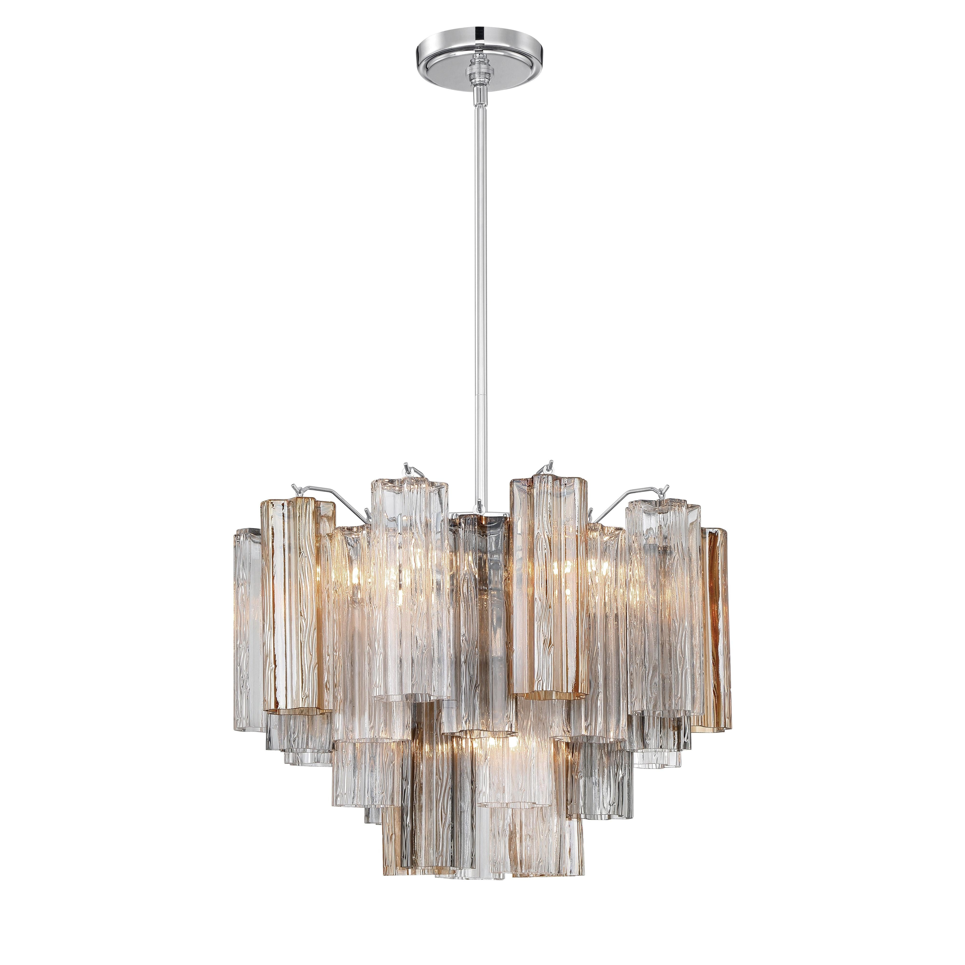 Crystorama Addis ADD-306-CH-AU – 19.75 Inch – 6 Light – Chandelier – Polished Chrome – Dry Rated
