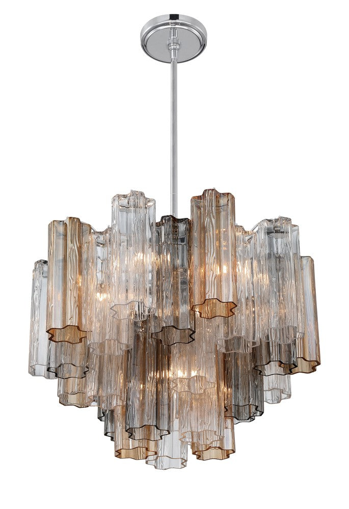 Crystorama ADDIS ADD-306-CH-AU Chandelier Modern - Polished Chrome