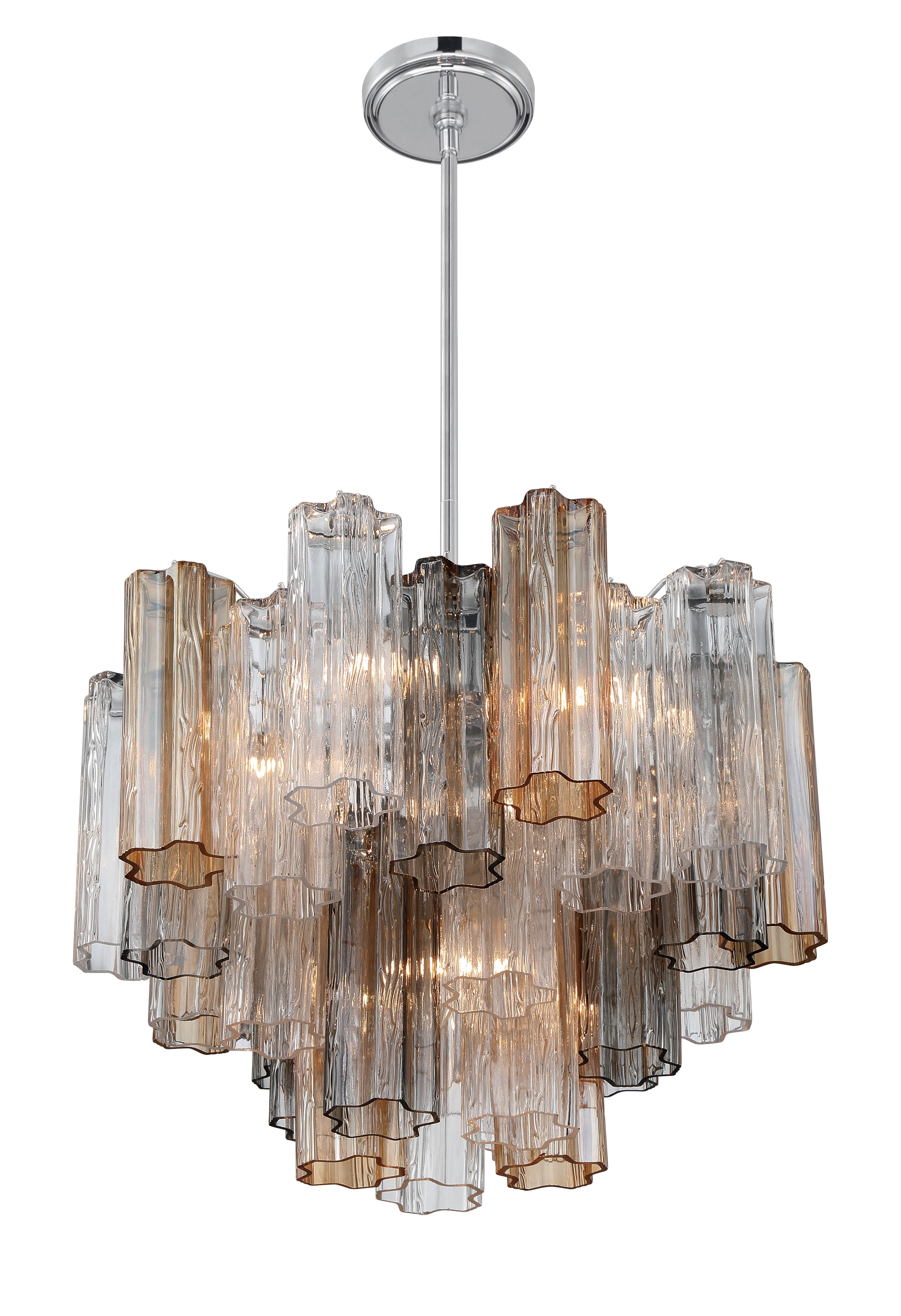 Crystorama Addis ADD-306-CH-AU – 19.75 Inch – 6 Light – Chandelier – Polished Chrome – Dry Rated