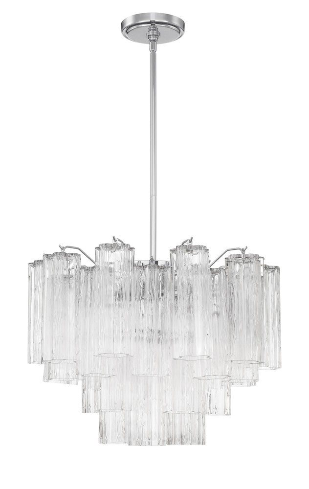 Crystorama ADDIS ADD-306-CH-CL Chandelier Modern - Polished Chrome