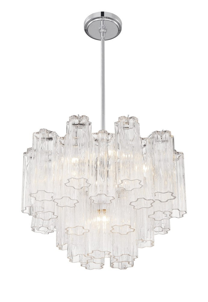 Crystorama ADDIS ADD-306-CH-CL Chandelier Modern - Polished Chrome