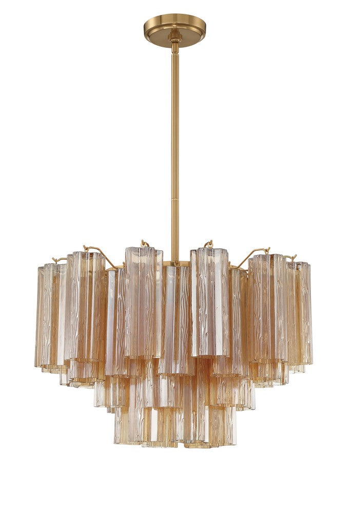 Crystorama ADDIS ADD-308-AG-AM Chandelier Modern - Aged Brass