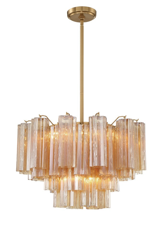 Crystorama ADDIS ADD-308-AG-AM Chandelier Modern - Aged Brass