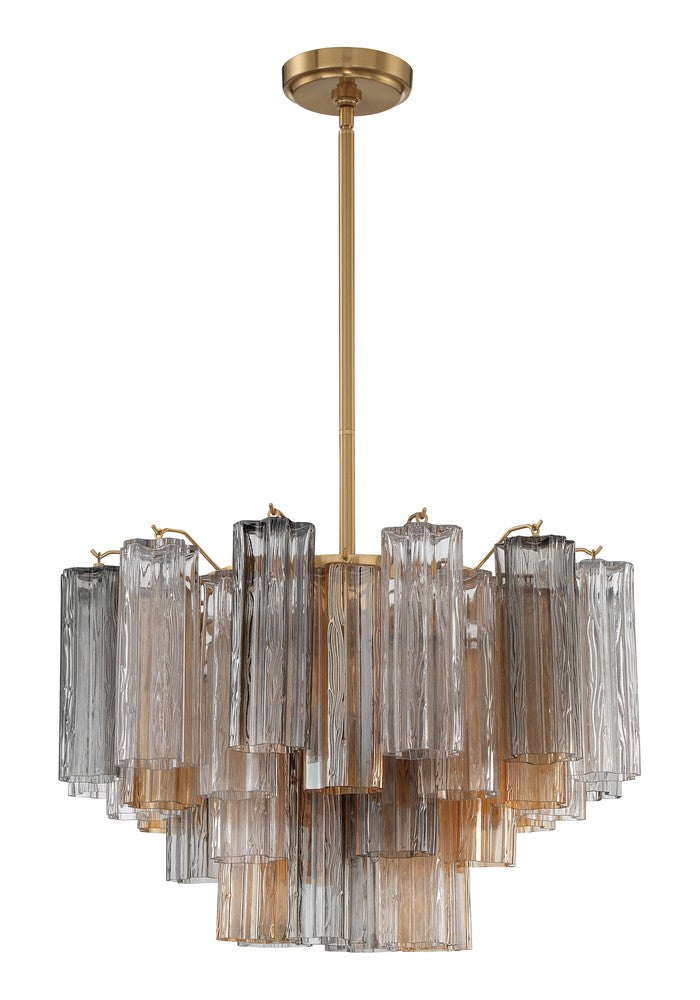 Crystorama ADDIS ADD-308-AG-AU Chandelier Modern - Aged Brass