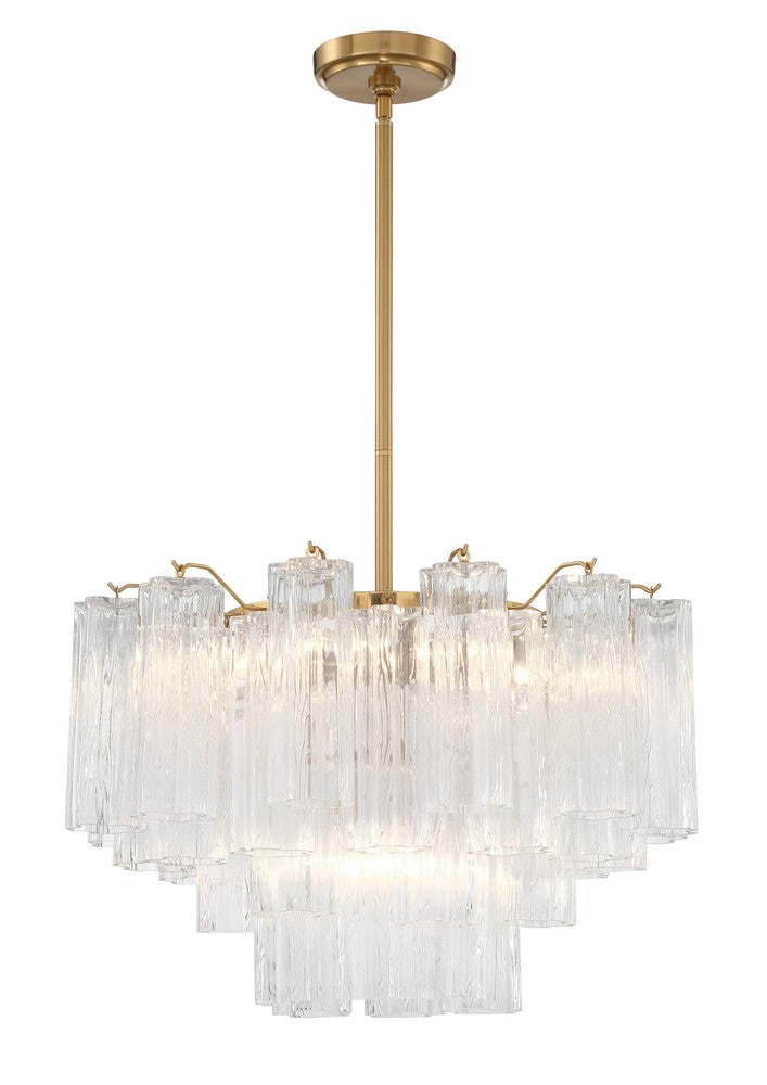 Crystorama ADDIS ADD-308-AG-CL Chandelier Modern - Aged Brass