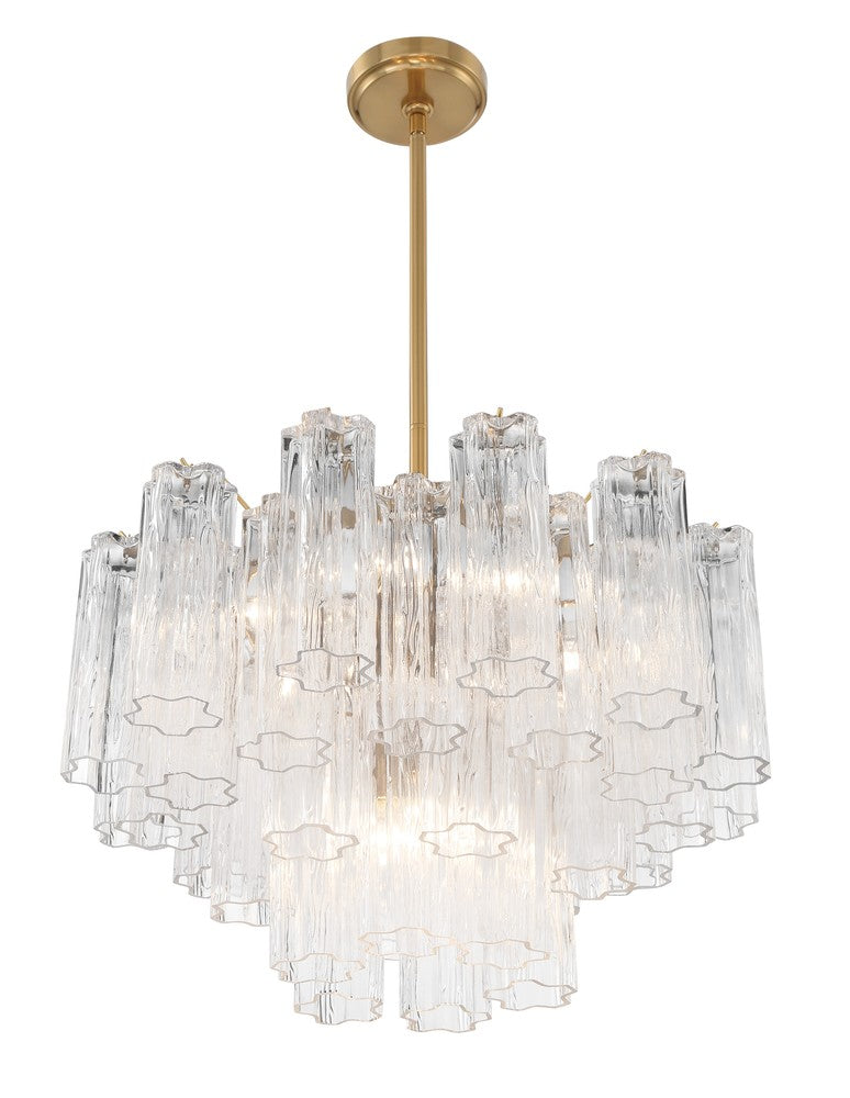 Crystorama ADDIS ADD-308-AG-CL Chandelier Modern - Aged Brass