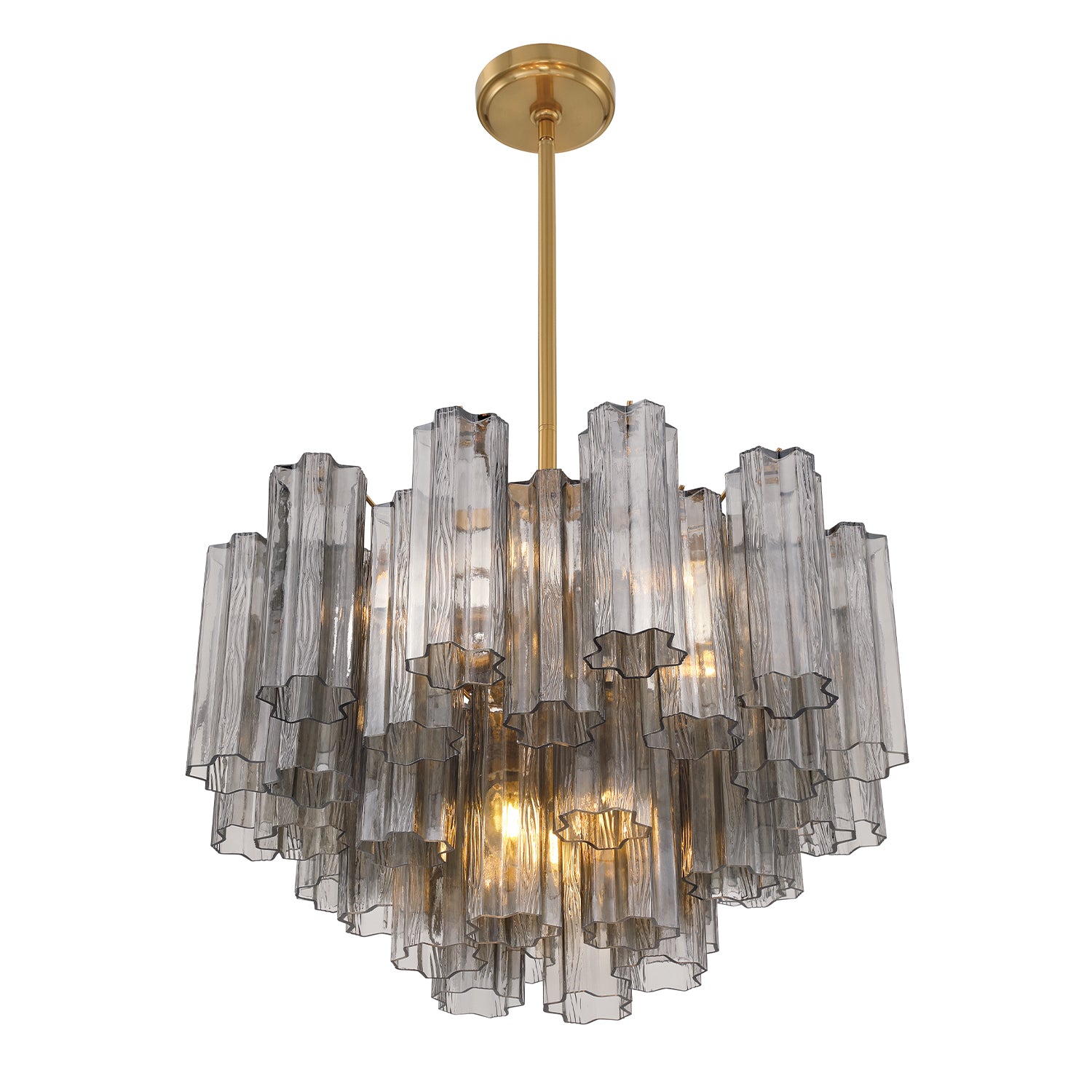 Crystorama Addis ADD-308-AG-SM – 22 Inch – 9 Light – Chandelier – Aged Brass – Dry Rated