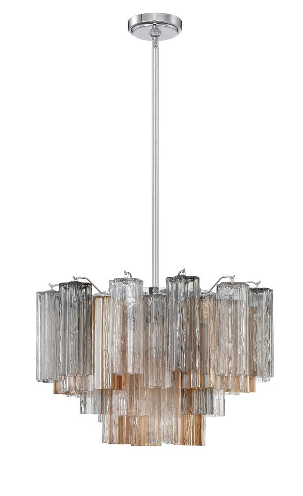 Crystorama ADDIS ADD-308-CH-AU Chandelier Modern - Polished Chrome