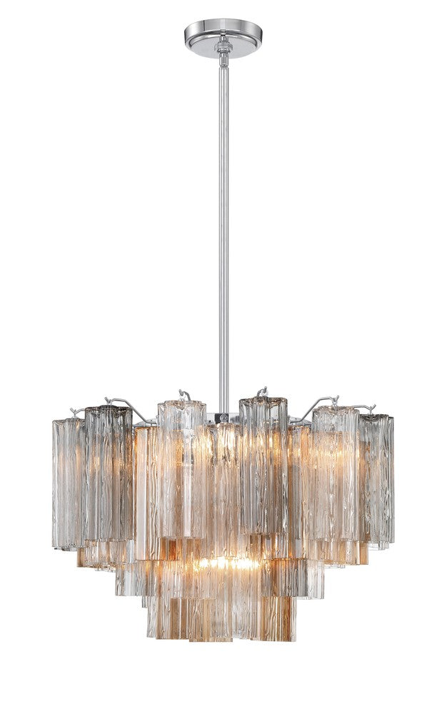 Crystorama ADDIS ADD-308-CH-AU Chandelier Modern - Polished Chrome