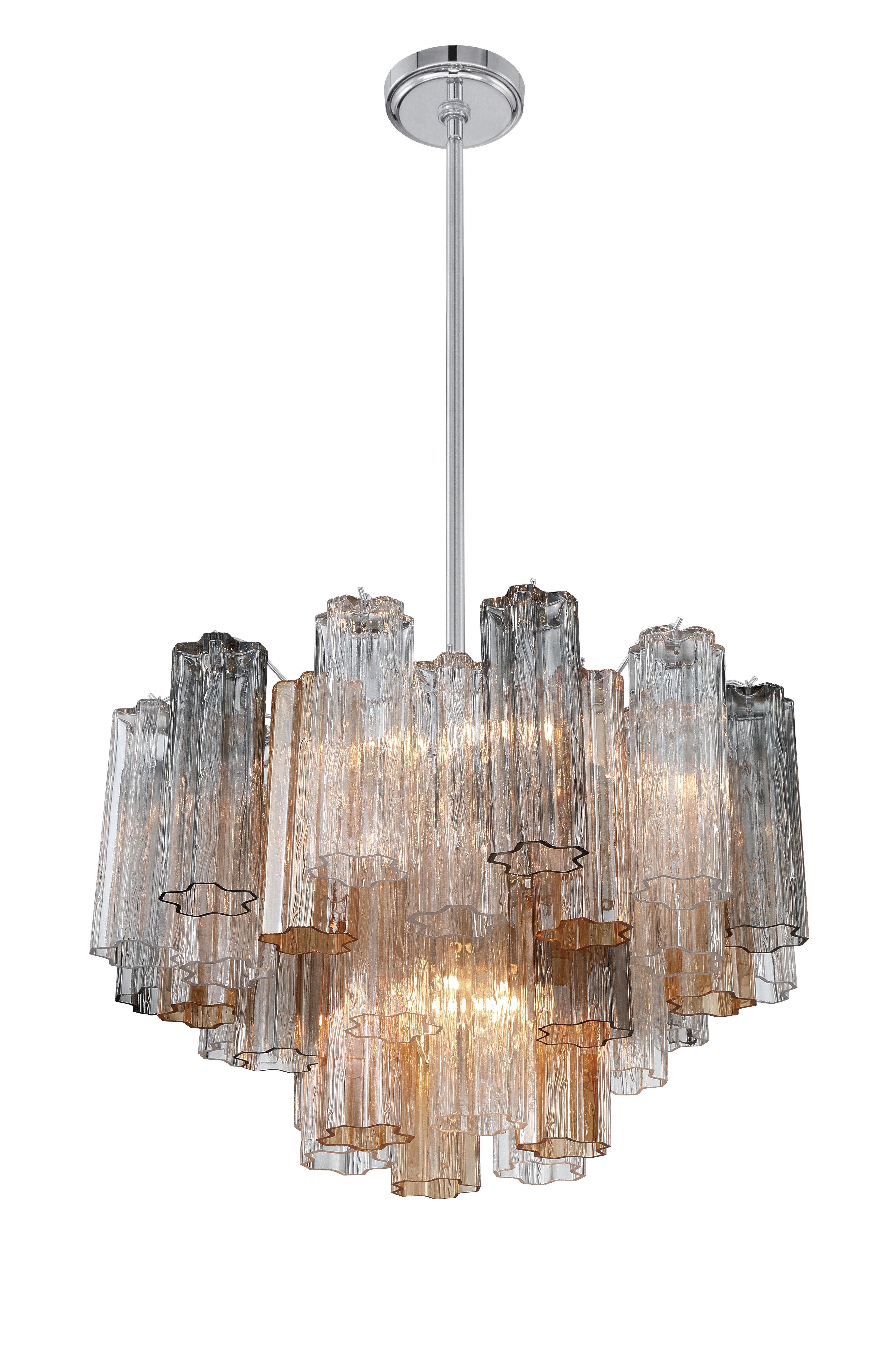 Crystorama Addis ADD-308-CH-AU – 22 Inch – 9 Light – Chandelier – Polished Chrome – Dry Rated