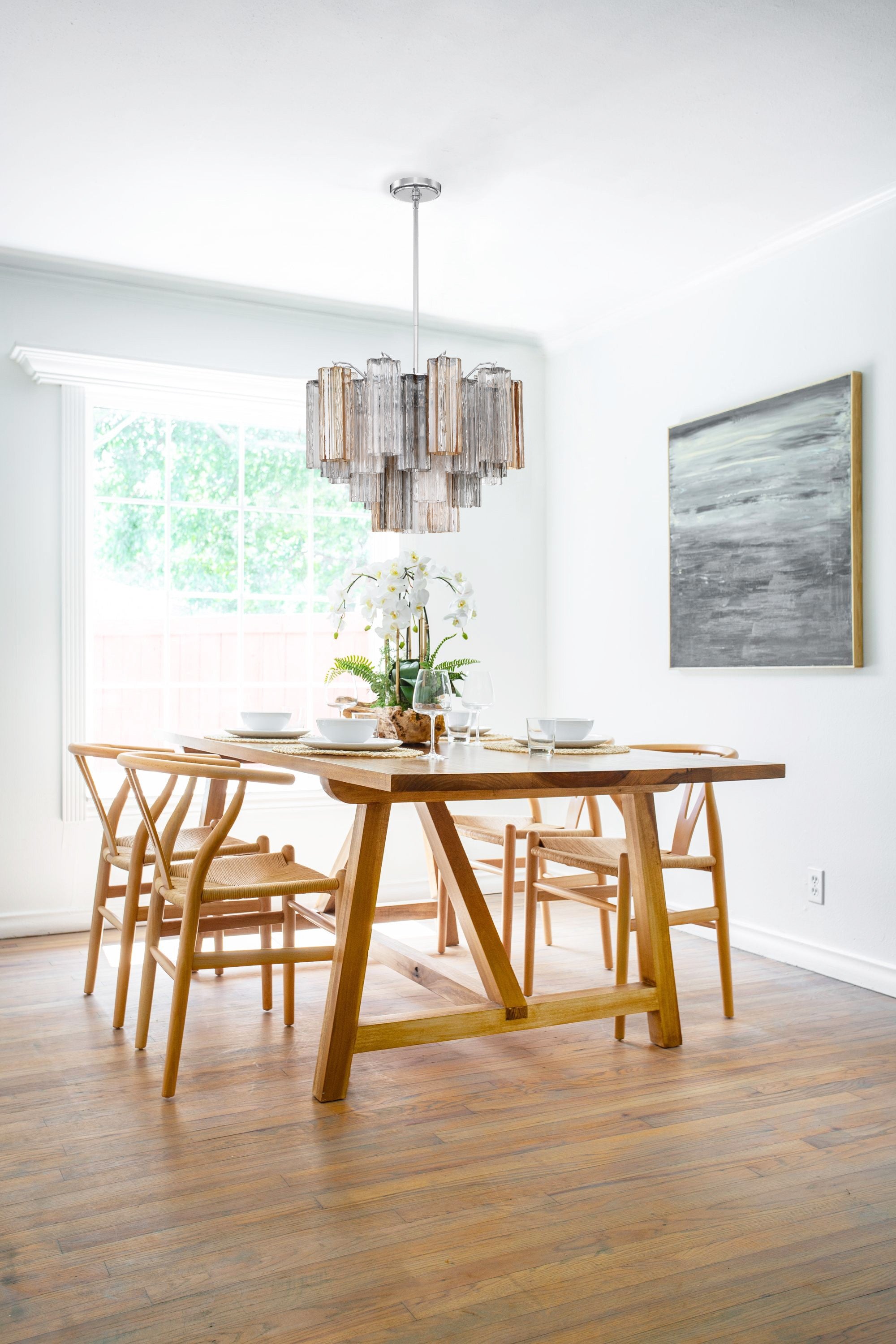 Crystorama Addis ADD-308-CH-AU – 22 Inch – 9 Light – Chandelier – Polished Chrome – Dry Rated