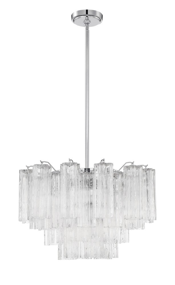 Crystorama ADDIS ADD-308-CH-CL Chandelier Modern - Polished Chrome