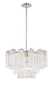 Crystorama Addis ADD-308-CH-CL – 22 Inch – 9 Light – Chandelier – Polished Chrome – Dry Rated