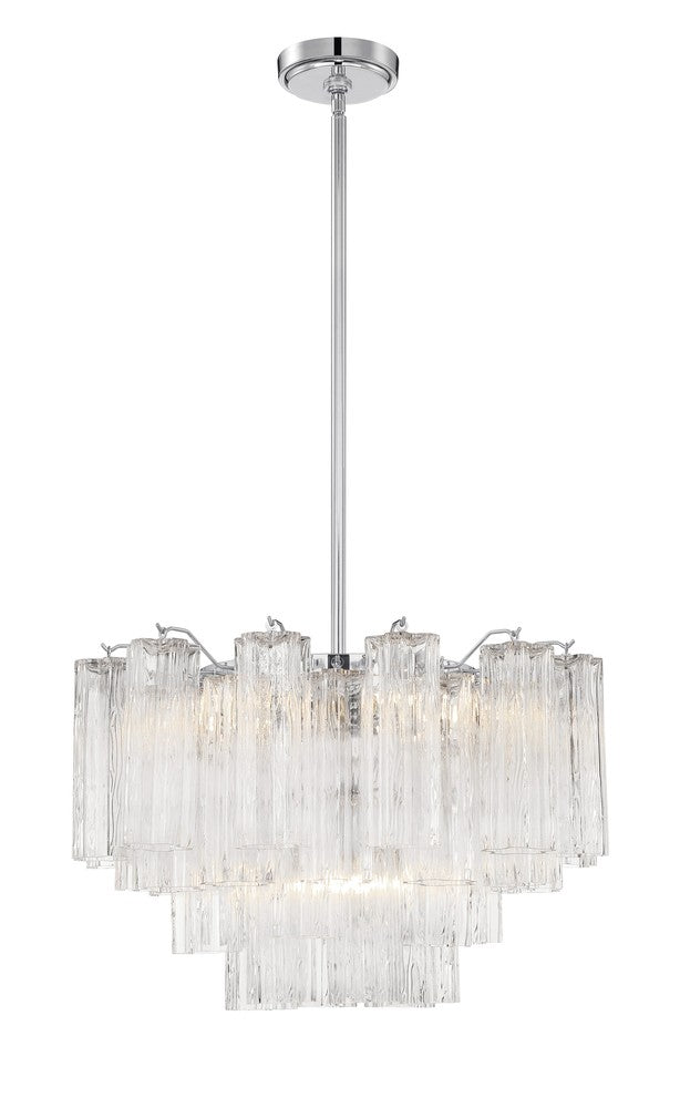 Crystorama ADDIS ADD-308-CH-CL Chandelier Modern - Polished Chrome