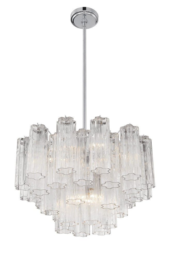 Crystorama ADDIS ADD-308-CH-CL Chandelier Modern - Polished Chrome