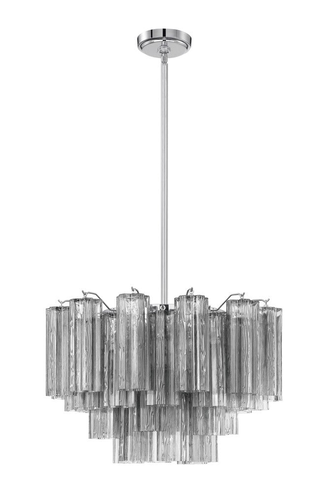 Crystorama ADDIS ADD-308-CH-SM Chandelier Modern - Polished Chrome