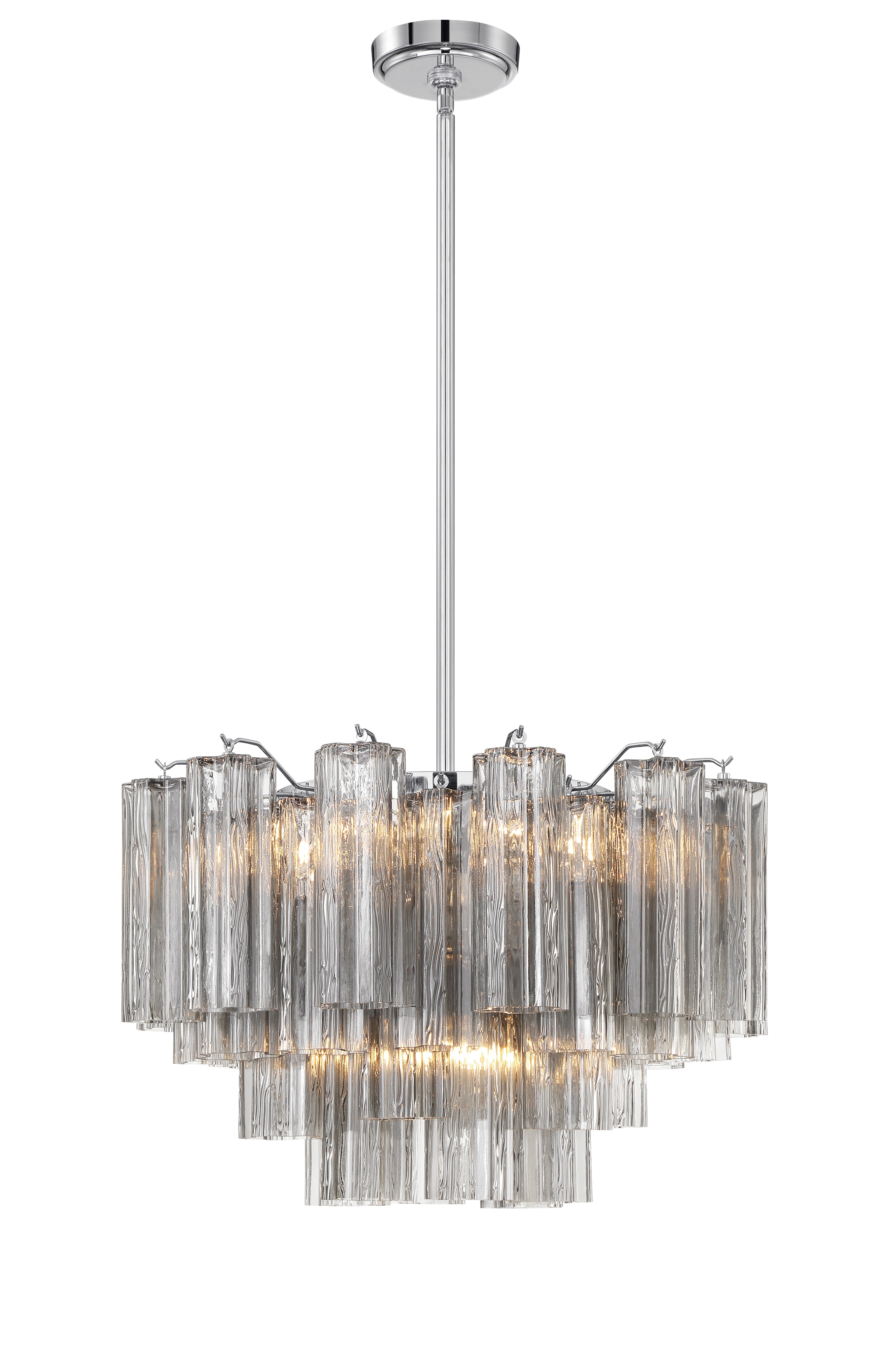 Crystorama Addis ADD-308-CH-SM – 22 Inch – 9 Light – Chandelier – Polished Chrome – Dry Rated