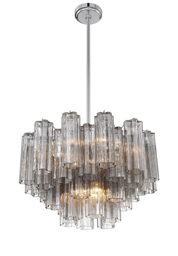 Crystorama ADDIS ADD-308-CH-SM Chandelier Modern - Polished Chrome