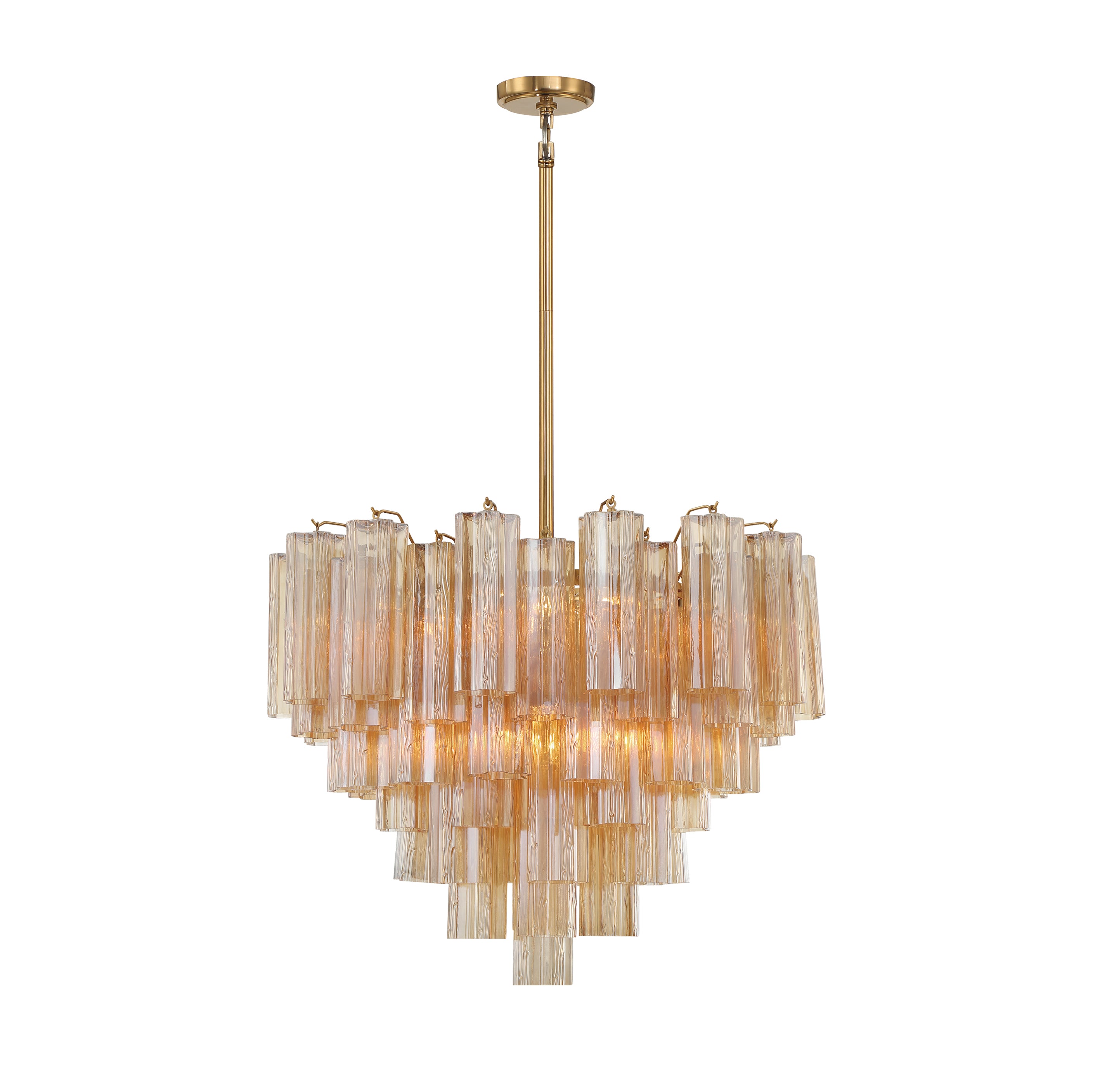 Crystorama Addis ADD-312-AG-AM – 26.75 Inch – 12 Light – Chandelier – Aged Brass – Dry Rated