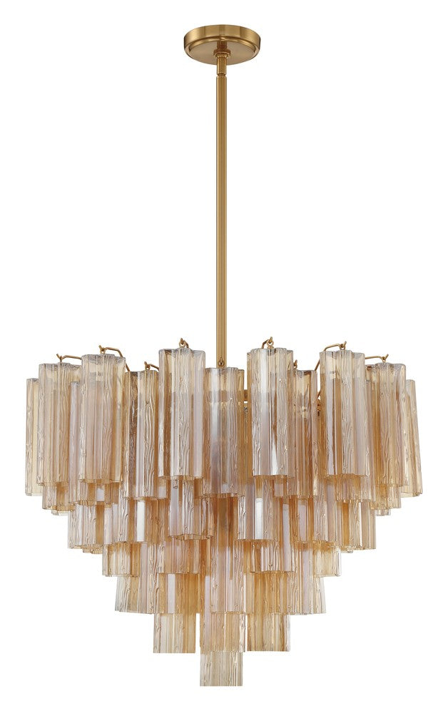 Crystorama ADDIS ADD-312-AG-AM Chandelier Modern - Aged Brass