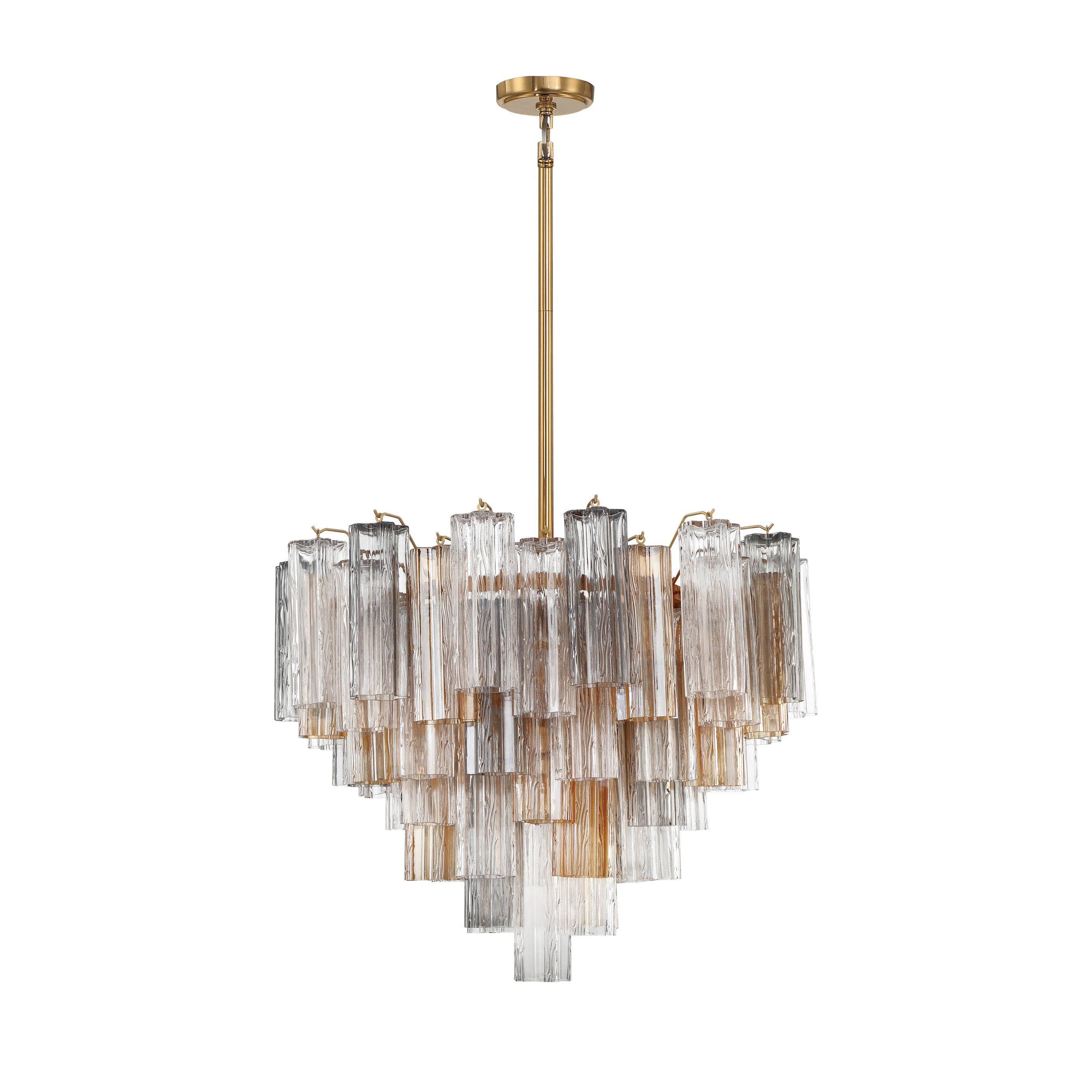 Crystorama Addis ADD-312-AG-AU – 26.75 Inch – 12 Light – Chandelier – Aged Brass – Dry Rated