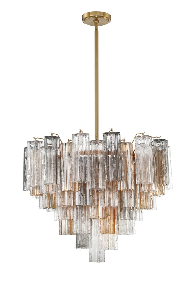 Crystorama ADDIS ADD-312-AG-AU Chandelier Modern - Aged Brass