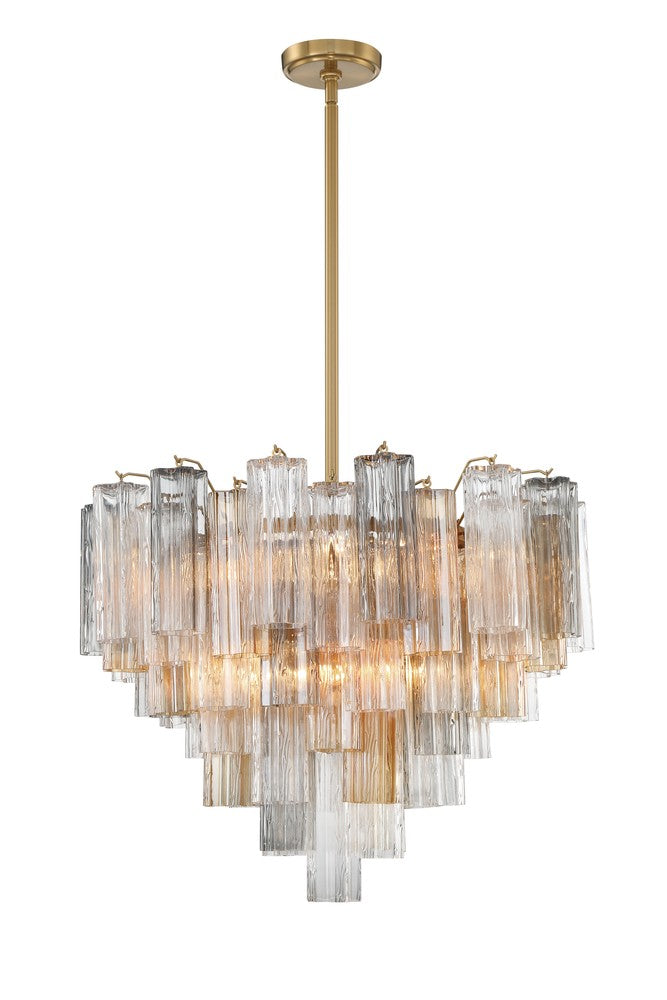 Crystorama ADDIS ADD-312-AG-AU Chandelier Modern - Aged Brass