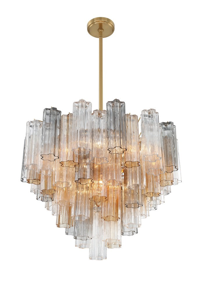 Crystorama ADDIS ADD-312-AG-AU Chandelier Modern - Aged Brass