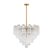 Crystorama Addis ADD-312-AG-CL – 26.75 Inch – 12 Light – Chandelier – Aged Brass – Dry Rated