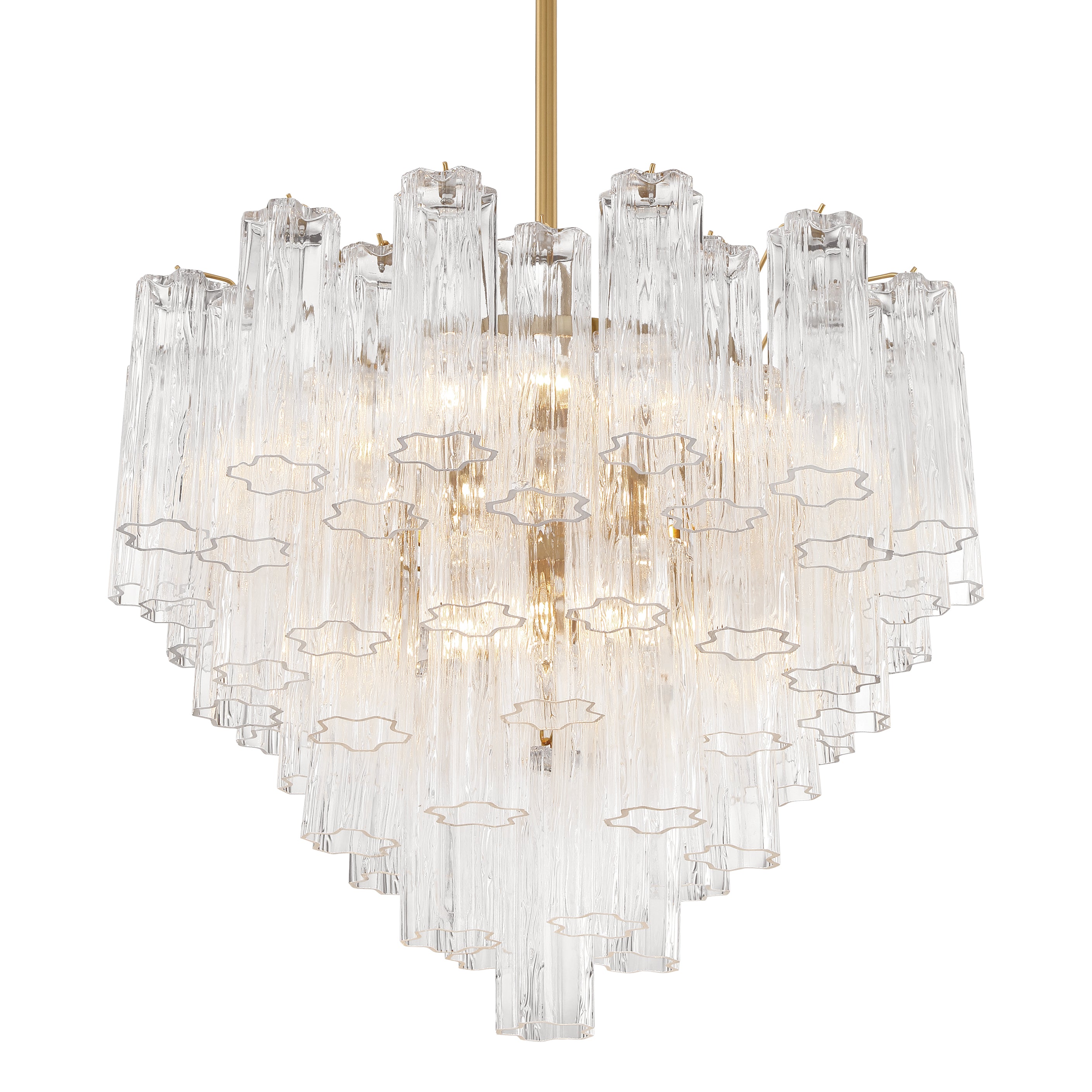 Crystorama Addis ADD-312-AG-CL – 26.75 Inch – 12 Light – Chandelier – Aged Brass – Dry Rated