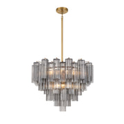 Crystorama Addis ADD-312-AG-SM – 26.75 Inch – 12 Light – Chandelier – Aged Brass – Dry Rated
