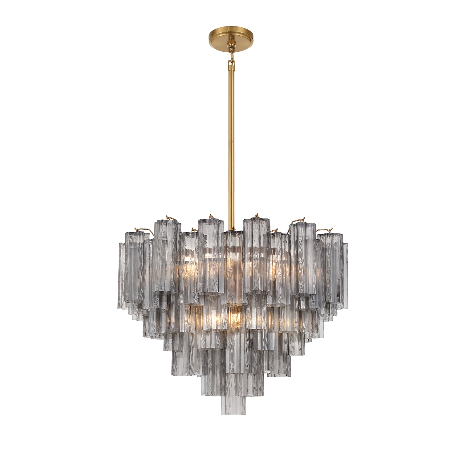 Crystorama Addis ADD-312-AG-SM – 26.75 Inch – 12 Light – Chandelier – Aged Brass – Dry Rated