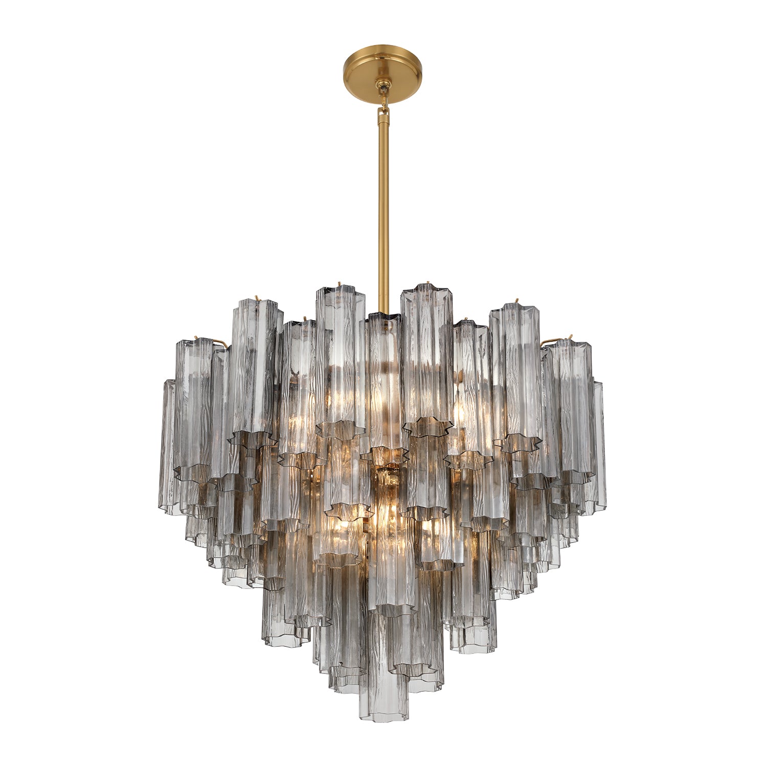 Crystorama Addis ADD-312-AG-SM – 26.75 Inch – 12 Light – Chandelier – Aged Brass – Dry Rated