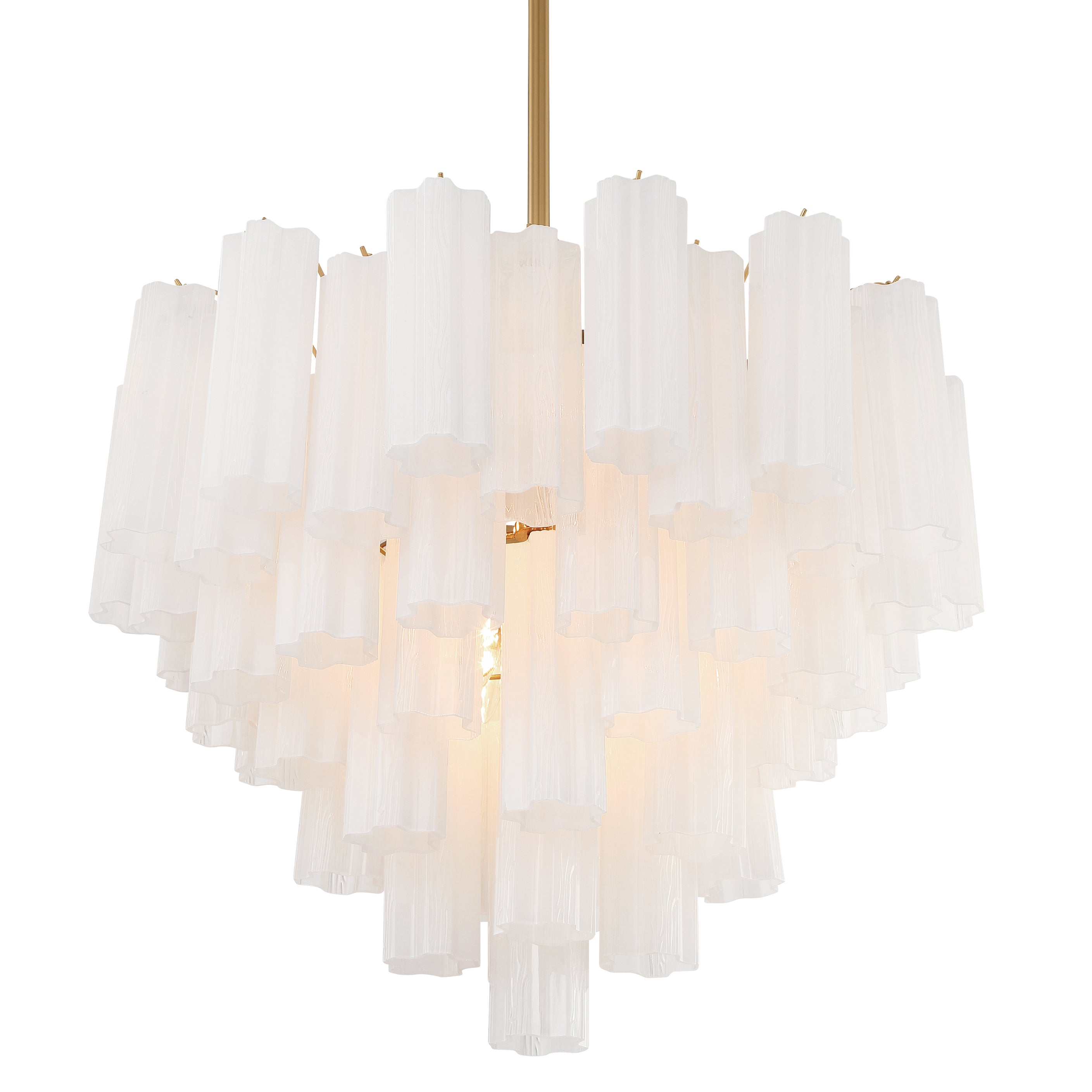 Crystorama Addis ADD-312-AG-WH – 26.75 Inch – 12 Light – Chandelier – Aged Brass – Dry Rated