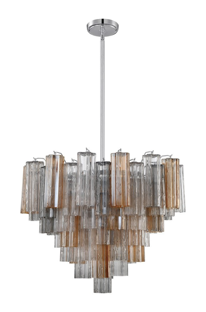 Crystorama ADDIS ADD-312-CH-AU Chandelier Modern - Polished Chrome