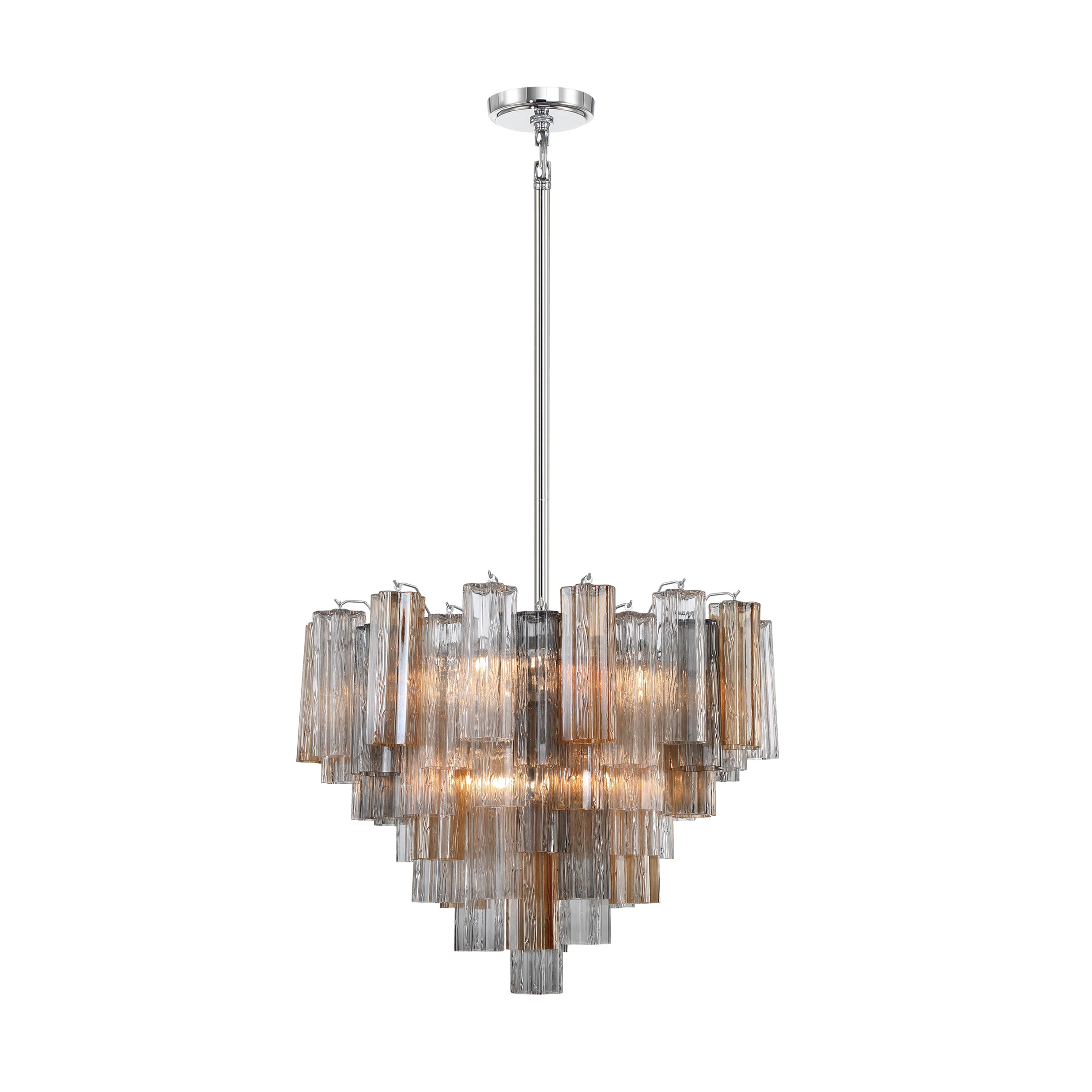 Crystorama Addis ADD-312-CH-AU – 26.75 Inch – 12 Light – Chandelier – Polished Chrome – Dry Rated