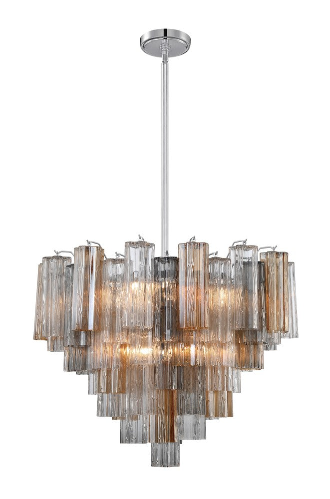 Crystorama ADDIS ADD-312-CH-AU Chandelier Modern - Polished Chrome