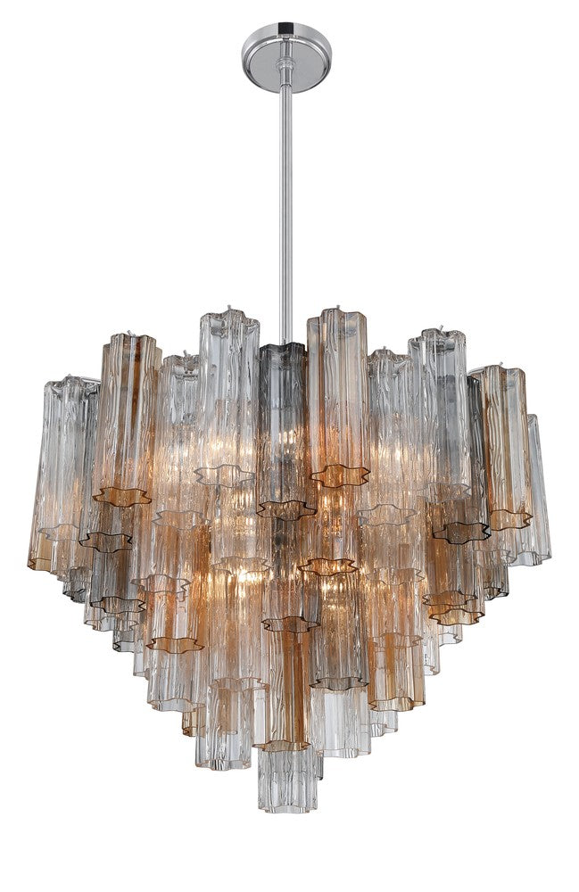 Crystorama ADDIS ADD-312-CH-AU Chandelier Modern - Polished Chrome