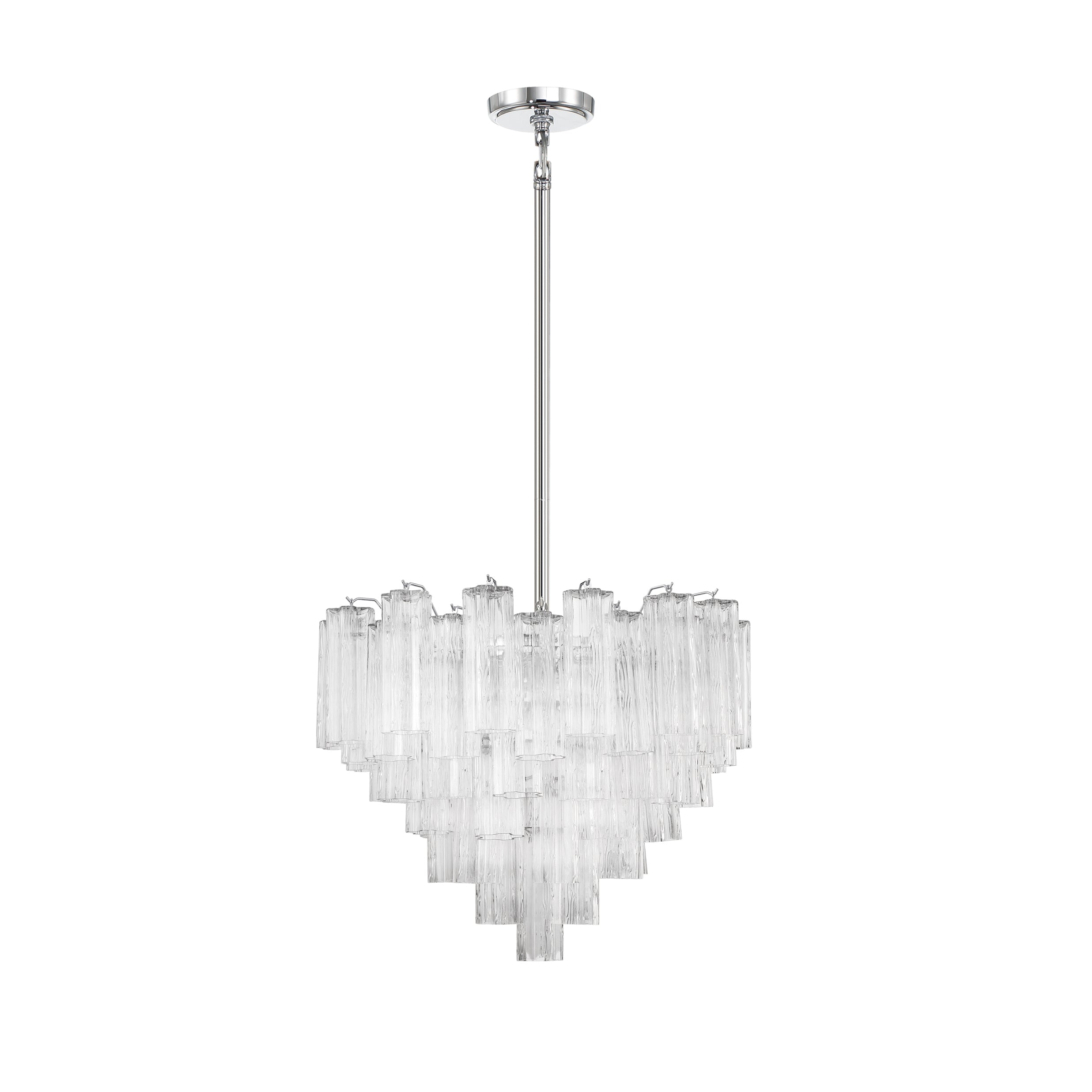 Crystorama Addis ADD-312-CH-CL – 26.75 Inch – 12 Light – Chandelier – Polished Chrome – Dry Rated
