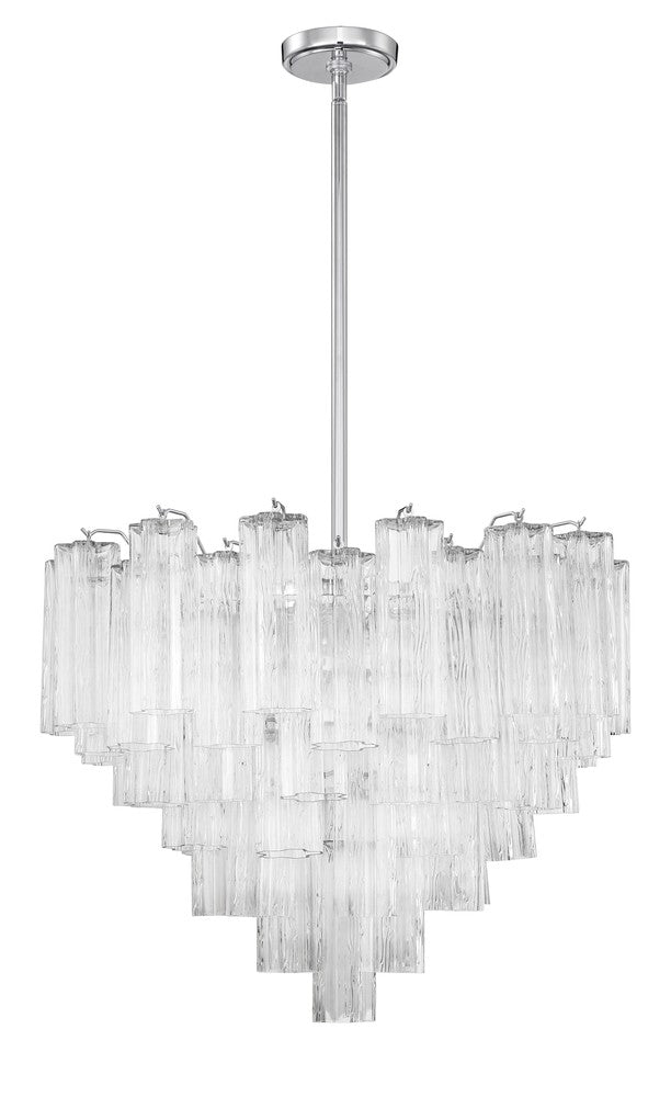 Crystorama ADDIS ADD-312-CH-CL Chandelier Modern - Polished Chrome