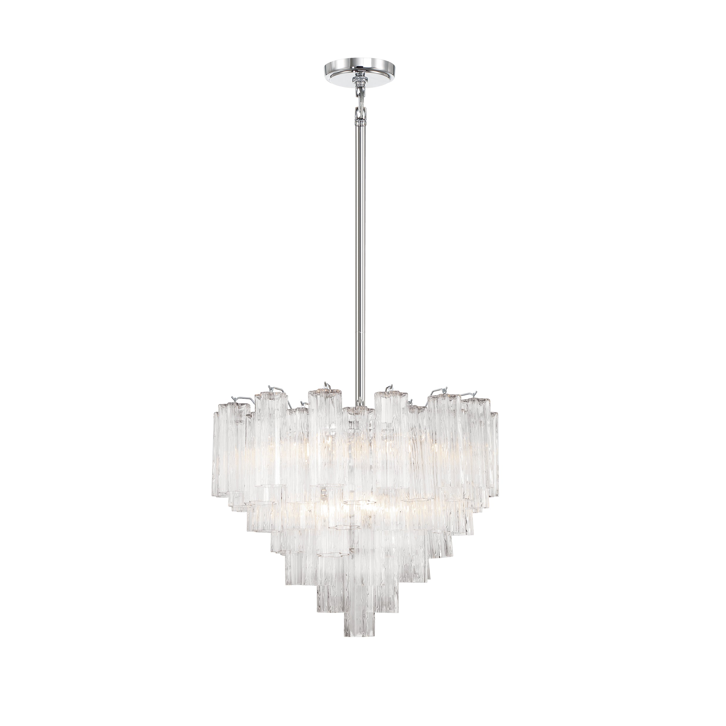 Crystorama Addis ADD-312-CH-CL – 26.75 Inch – 12 Light – Chandelier – Polished Chrome – Dry Rated