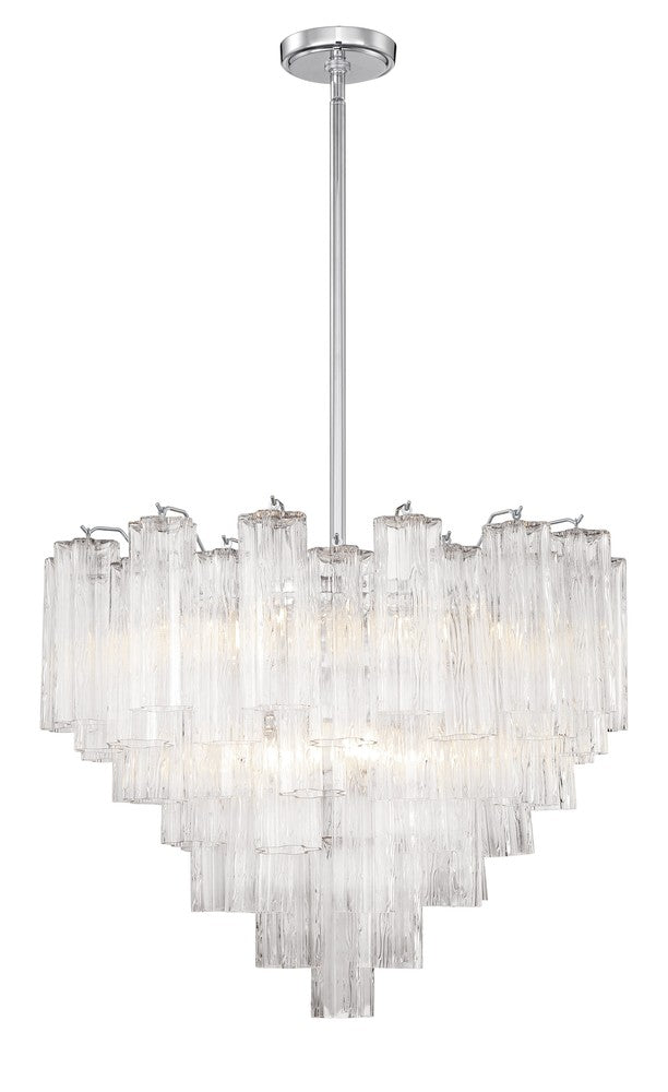 Crystorama ADDIS ADD-312-CH-CL Chandelier Modern - Polished Chrome