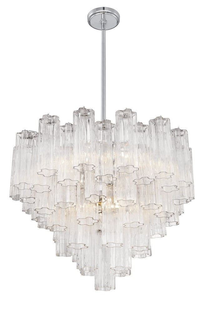 Crystorama ADDIS ADD-312-CH-CL Chandelier Modern - Polished Chrome