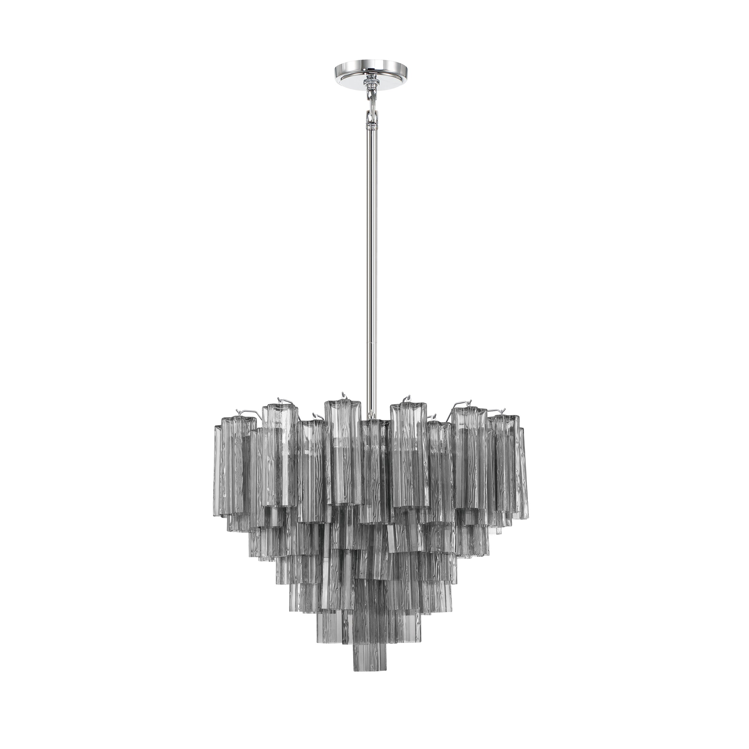 Crystorama Addis ADD-312-CH-SM – 26.75 Inch – 12 Light – Chandelier – Polished Chrome – Dry Rated