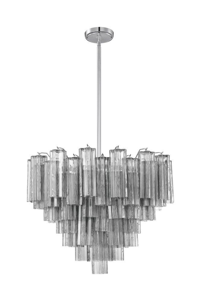 Crystorama ADDIS ADD-312-CH-SM Chandelier Modern - Polished Chrome