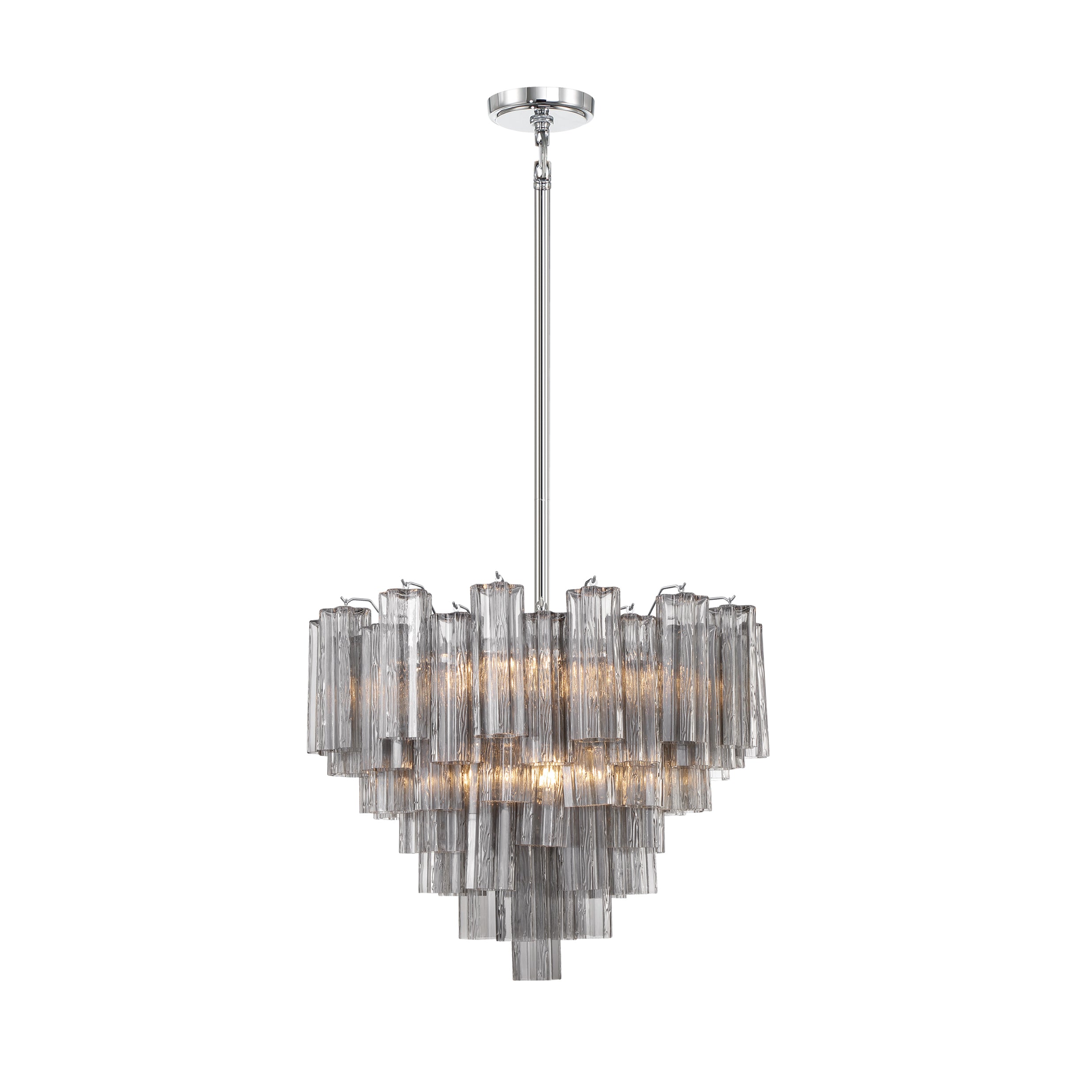 Crystorama Addis ADD-312-CH-SM – 26.75 Inch – 12 Light – Chandelier – Polished Chrome – Dry Rated