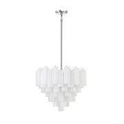 Crystorama Addis ADD-312-CH-WH – 26.75 Inch – 12 Light – Chandelier – Polished Chrome – Dry Rated