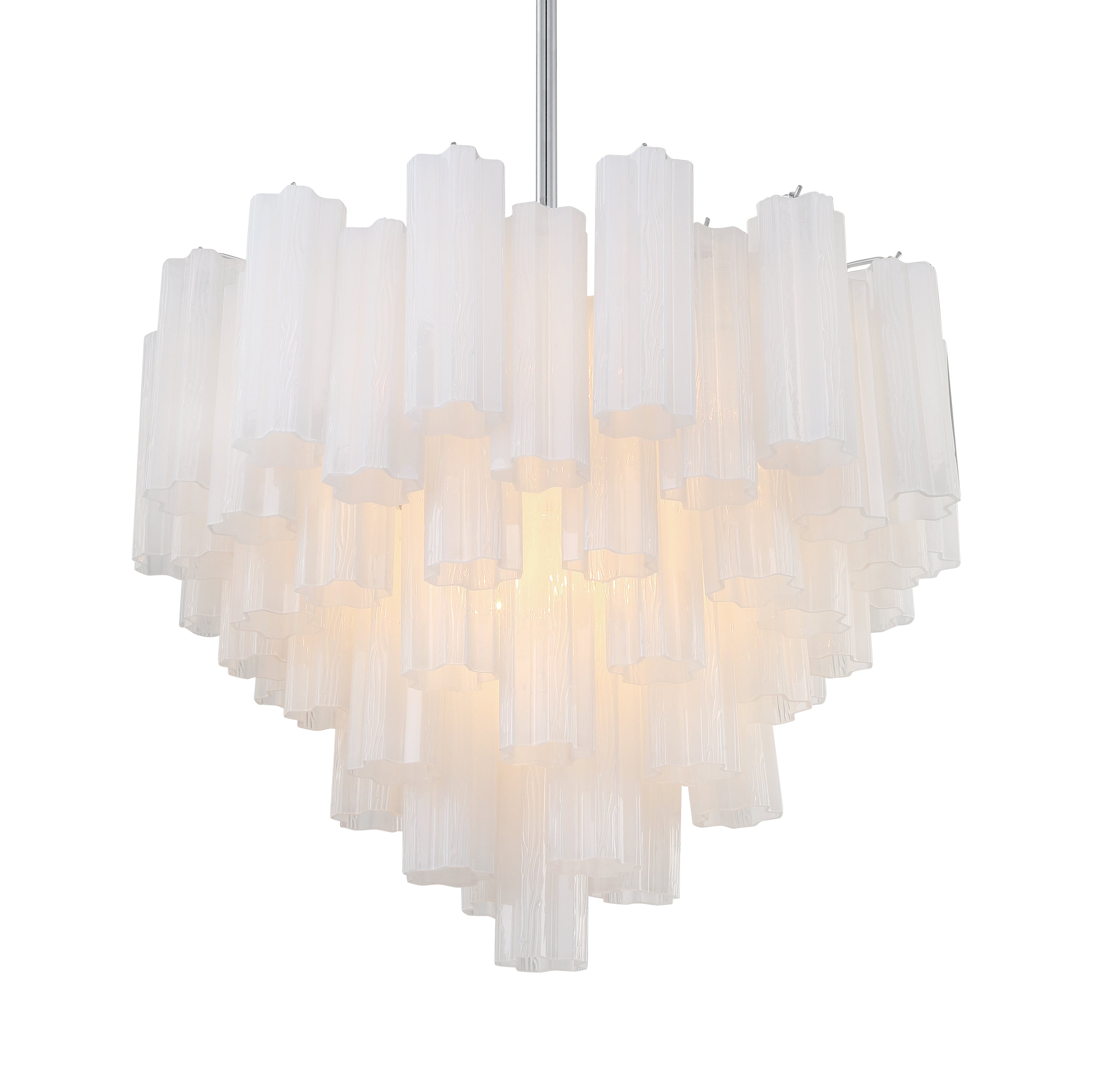 Crystorama Addis ADD-312-CH-WH – 26.75 Inch – 12 Light – Chandelier – Polished Chrome – Dry Rated